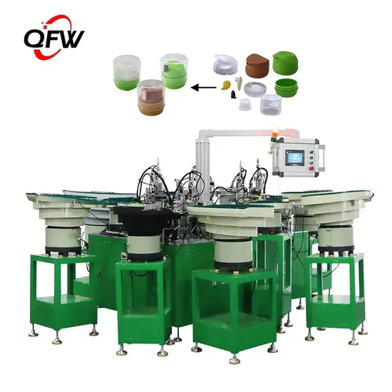 Qfw Factory Direct Sale Automation Perfume Mist Sprayer Pump Lotion Pump Automatic Metal Assembly Machine Assembly Line 