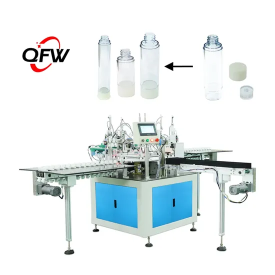 Qfw Mist Sprayer Pump Production Line Cosmetic Lotion Pump Full Automatic Metal Assembly Machine 